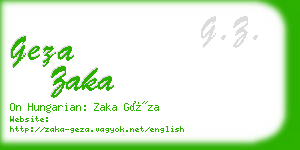 geza zaka business card